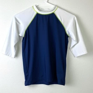 Columbia Sportswear Boys Omni-Shade Sun Protection Shirt Medium Blue White - Picture 1 of 9