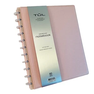 Tul Discbound Notebook Planner Letter Size Large Cover Pale Pink Textured Design - Picture 1 of 12
