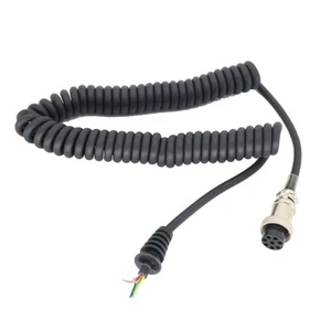 8 Pins Speaker Spring Cord Hand Speaker Microphone Cable for ICOM IC-449C 229C - Zdjęcie 1 z 11