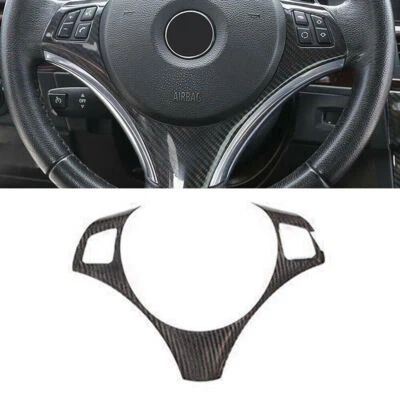 For BMW 3-Series E90 05-2012 Dry Carbon Fiber Steering Wheel Moulding Cover Trim - Изображение 1 из 4