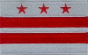 50 Pcs DC District of Columbia Flag Embroidered Patches 3.5"x2.25" iron-on - Picture 1 of 1