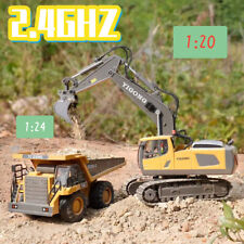2.4GHz RC Truck Crawler Bulldozer Remote Control Excavator Construction Kids Toy