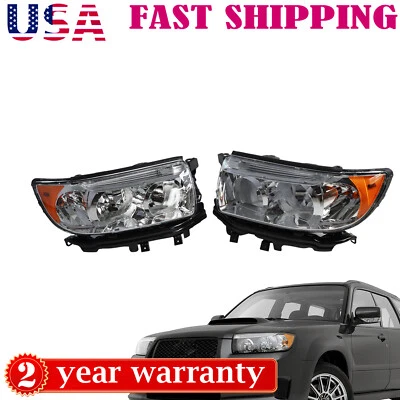 Halogen Headlight For 2006-2008 Subaru Forester Headlamp Left+Right Side - Image 1 of 4