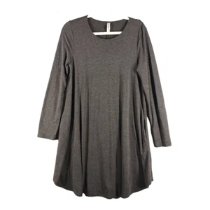 ZENANA PREMIUM Women Dress MEDIUM(8-10) Gray Knit Pullover Rayon Blend - Picture 1 of 12