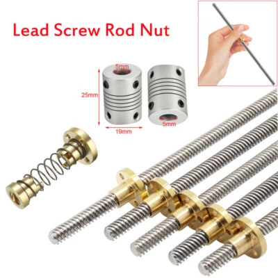 T8*8 Leitspindel Durchmesser 8mm Mit Messingmutter Gewindespindel Edelstahl - Bild 1 von 4