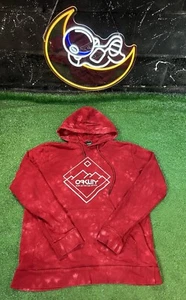 Oakley Regular Fit Red Mens Size LG Large Hoodie Sweatshirt Big Logo - Picture 1 of 6