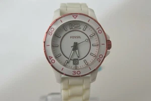 Reloj Fossil Blanco Caucho Cerámico CE1048 $185 - Imagen 1 de 5