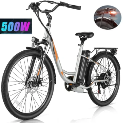 Bicicleta eléctrica de viaje 26 pulgadas 500 W 48 V para adultos Crucero bicicleta eléctrica bicicleta de montaña🚵 Foto 1 de 3