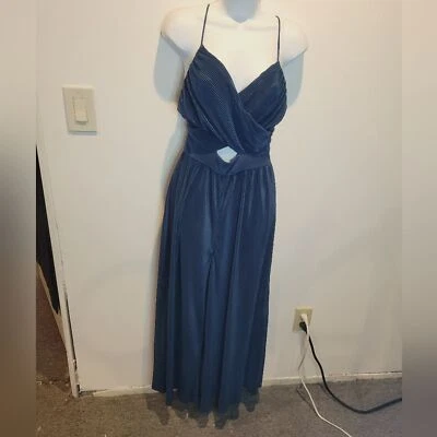 Astr Talla S Azul Micro Plisado Pierna Ancha Mono Tirantes Ajustables Foto 1 de 4