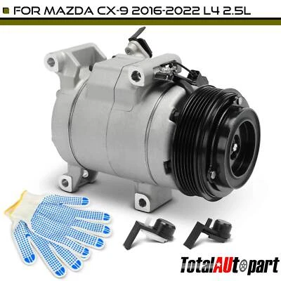 Compressor CA A/C com embreagem para Mazda CX-9 2016 2017 2018 2019-2023 L4 2,5L - Imagem 1 de 4