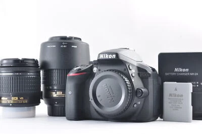 "Near Mint" Nikon D5300 2Lens (AF-P 18-55mm, AF-S 55-200mm) Shot 4470 #470 - Image 1 of 4