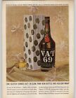 1959 VAT 69 Scotch Whiskey Vintage Print Ad Christmas Gift Packaging Promo Art
