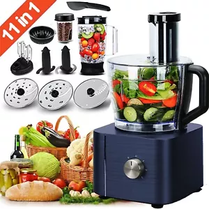 3.2L+1.5L Food Processor Mixer 11-in-1 Multifunction Chopper Juicer 1100W New - Picture 1 of 15