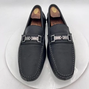 Calvin Klein Magnus Hombres Talla 11 Cuero Negro Horsebit Penny Mocasines Zapatos de Vestir - Imagen 1 de 12
