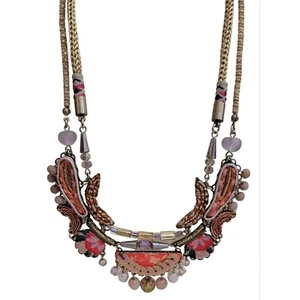 Ayala Bar Collar Style Beaded Dangle Necklace, 19 Inches M701 - Picture 1 of 9