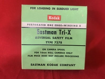 Sealed Kodak Eastman Tri-X Reversal Safety Film 7278 Cartridge 100ft (18H) - Image 1 of 4