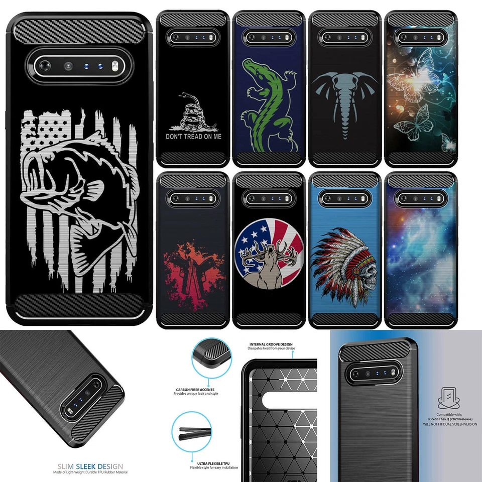 For [LG V60/ LG V60 ThinQ][Flex TPU Fiber SET8] TPU Slim Flexible Grip Case - Image 1 of 1