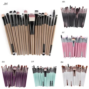 Make-up Pinsel 20 Stück Set Augenbrauen Kopf Pinsel Blending Doppel Lidschatten Pinsel - Bild 1 von 36