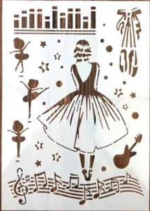 A4 29cm Ballerina Dancer DIY Craft Layering Stencils Wall Painting Wall Art - Picture 1 of 1