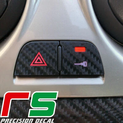 ADESIVI alfa romeo mito tasto hazard 4 frecce decal cover sticker carbonlook