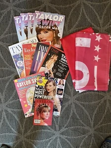 Lot Of 11 Taylor Swift magazines, Coloring Book, Poster Mags & 2 5x3 Banners - Picture 1 of 6