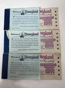 3 DISNEYLAND 1974 COMPLETE MAGIC KEY TICKETBOOKs Complimentary, Each 5 Tickets O - Picture 1 of 4