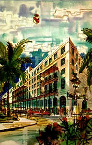 The Royal Orleans Hotel - St. Louis Street New Orleans LA cartolina d'epoca  - Foto 1 di 2