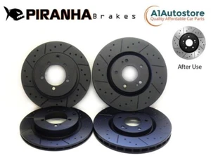 Ford Focus RS 2.3 MK3 15-18 Front & Rear Brake Discs 350mm 302mm Black - Picture 1 of 5