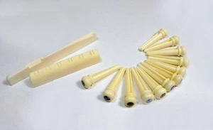 12 strings Acoustic Guitar Buffalo bone Saddle+Nut+bone pins 1set DJ14&15 PNW5D - Picture 1 of 7