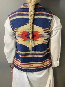 Vintage Ralph Lauren Native Chimayo Weste Deadstock Damen Tops Weste Gr. S - Bild 1 von 4