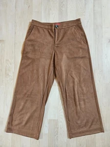 s. Oliver Damen Stiefelhose Culotte 7/8 Hose cognac braun 38 Velourlederoptik - Bild 1 von 4