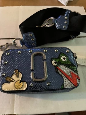 Marc Jacobs Womens The Snapshot Camera Bag With Frog Decal Navy - Image 1 of 4