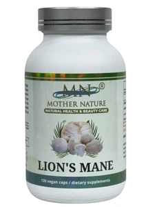 Mother Nature Lion’s Mane Supplement For Memory Focus & Clarity — Mushroom Blend - Picture 1 of 5