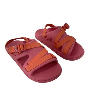 Chaco Chillos Kids Unisex Red Comfort Slide Sandals Size 2 Preowned - Picture 1 of 6