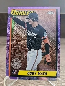 2025 Topps Series 1 - 1990 Chrome Silver Pack Coby Mayo #T90C-21 (RC) Orioles - Picture 1 of 3