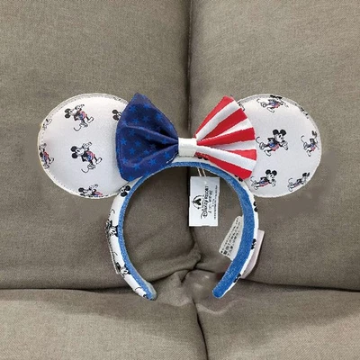 Diadema Loungefly Mickey y Minnie Mouse Americana Orejas Parques Disney US POST Foto 1 de 4