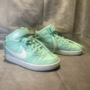 Nike Court Borough Mid 2 Casual Emerald Rise White CD7782 300 Size 3.5Y - Picture 1 of 9
