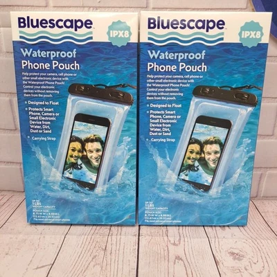 (2 pack) Bluescape Universal Waterproof Phone Pouch; Black & Clear - Image 1 of 4