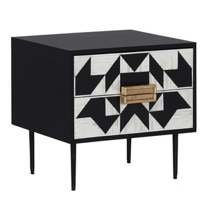 NEW Cafe Lighting Huxley Bone Inlay Bedside Table - Picture 1 of 1