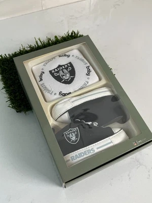 Las Vegas Raiders NFL Pre-Walker High-Top Bebé Zapatos Babero Conjunto de Regalo Foto 1 de 4