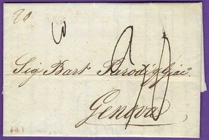 1837 FLS, PALERMO - GÉNOVA ITALIA, desinfectado, "NETTA FUORI ESPORCA DENTRO" ¡H/S! - Imagen 1 de 5