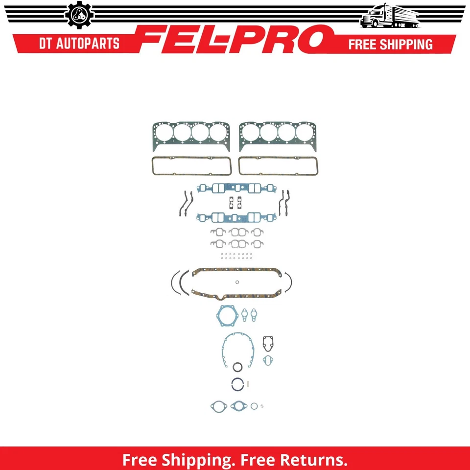 Juego de juntas de motor Fel-Pro para Chevrolet serie P30 1961-1962 4,6 L V8 Foto 1 de 1