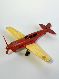 Vintage Metal Hubley P-40 Airplane Red & Yellow Very Nice Original Paint @107 - Picture 1 of 5