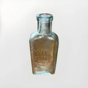 Antike Keen Kutter Ölflasche aus blauem Glas - Bild 1 von 5
