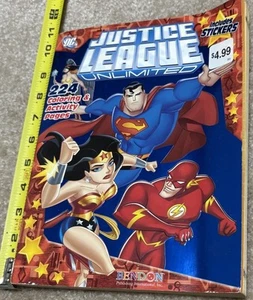 Justice League Unlimited Coloring/ Activity Book With Stickers! - Picture 1 of 3