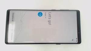 Samsung Galaxy Note 9 SM-N960U Cellphone (Black 128GB) AT&T CRACKED GLAS/BURN - Picture 1 of 2