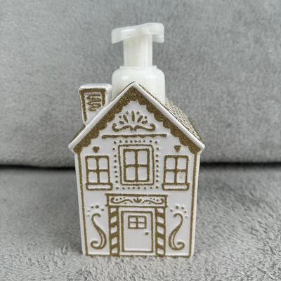 Bath & Body Works Ceramic Hand Soap Holder Gingerbread House Christmas - Image 1 of 4
