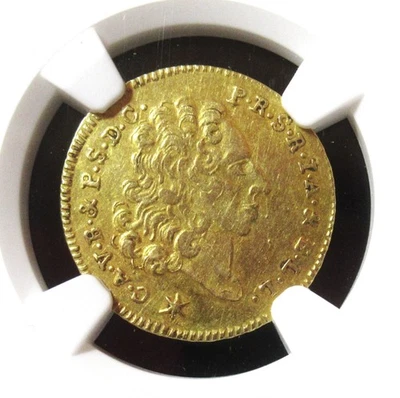 Alemania Baviera 1729 Oro 1/4 Carolin KM-404 NGC AU-53 Foto 1 de 4