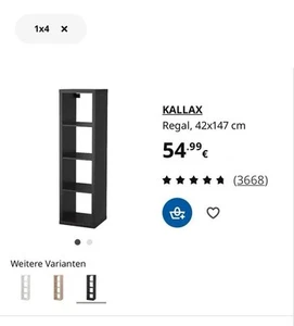 IKEA Kallax Regal 42x147x39 Regal Bücherregal Wandregal Raumteiler - Bild 1 von 4