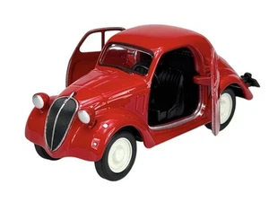 WELLY OLD TIMER 1936 FIAT 500 TOPOLINO ROSSO 1:34 1/34 MODELLINO PRESSOFUSO NUOVO IN SCATOLA - Foto 1 di 7